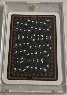 Fendi Playing Card Hearts In Display Case